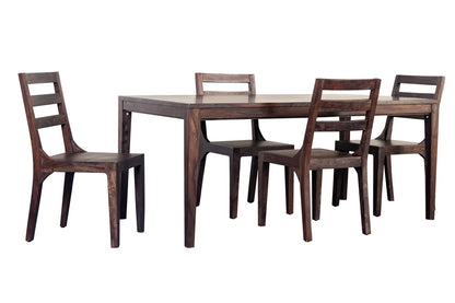 Dallas 4 Seater Dining Set | Sheesham Wood | Walnut Finish