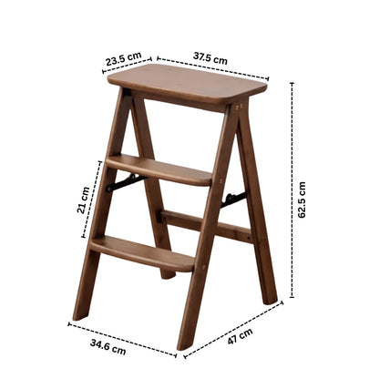Multipurpose Foldable Ladder Stool | Acacia Wood