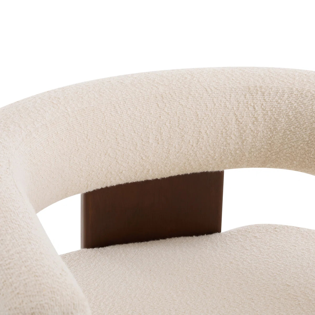 Vellum Modern Upholstered Accent Chair | Teak Wood