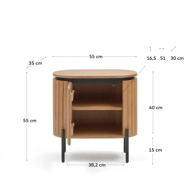 Mist Bed Side Table 2 Drawer  | Solid Wood