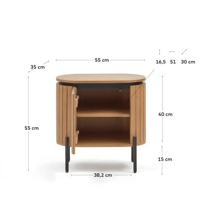 Mist Bed Side Table 2 Drawer  | Solid Wood