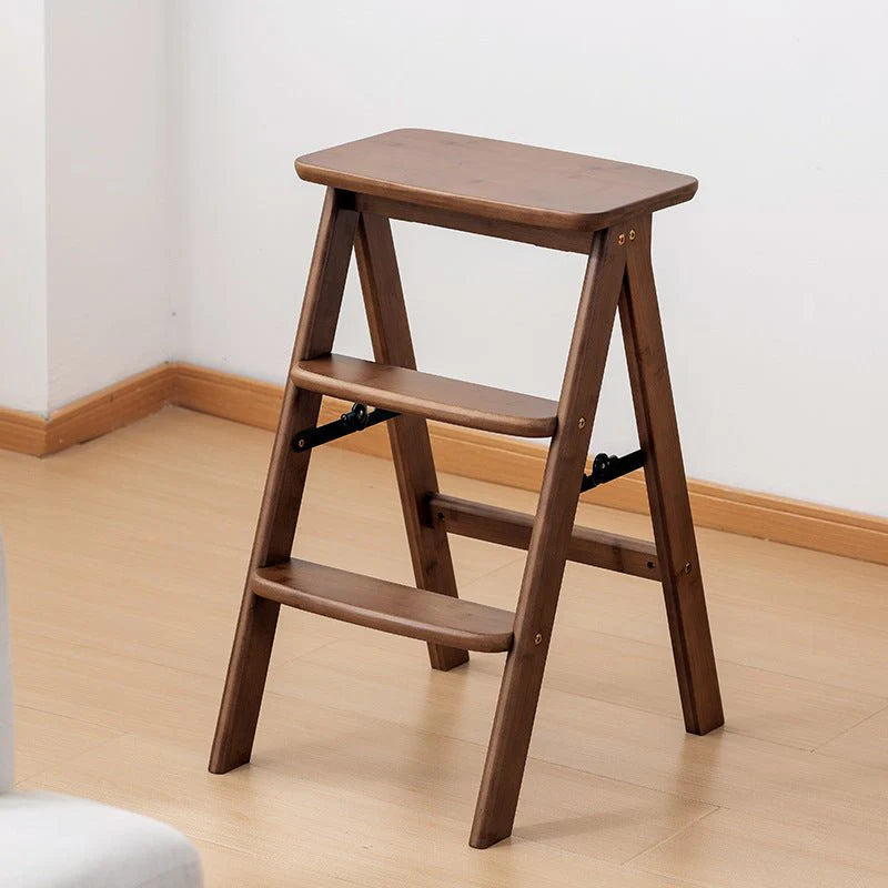 Multipurpose Foldable Ladder Stool | Acacia Wood