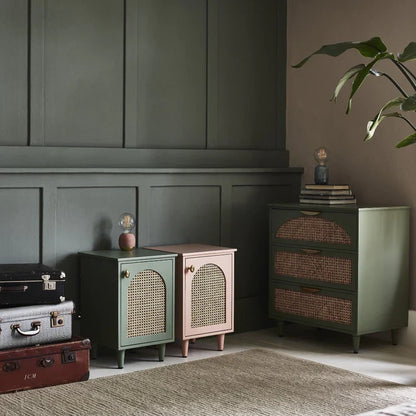 The Noctuary Grey Bed Side Table | Mango Wood