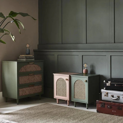 The Noctuary Grey Bed Side Table | Mango Wood