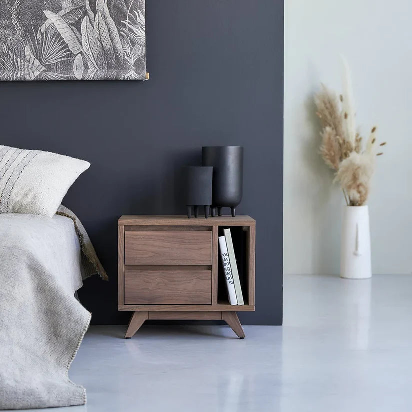 The Bastion Bed Side Table | Acacia Wood