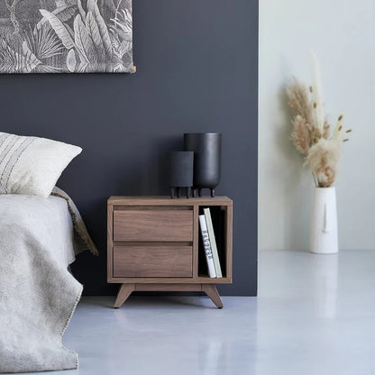 The Bastion Bed Side Table | Acacia Wood