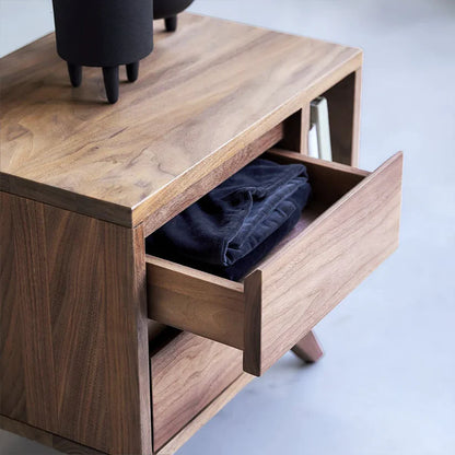 The Bastion Bed Side Table | Acacia Wood