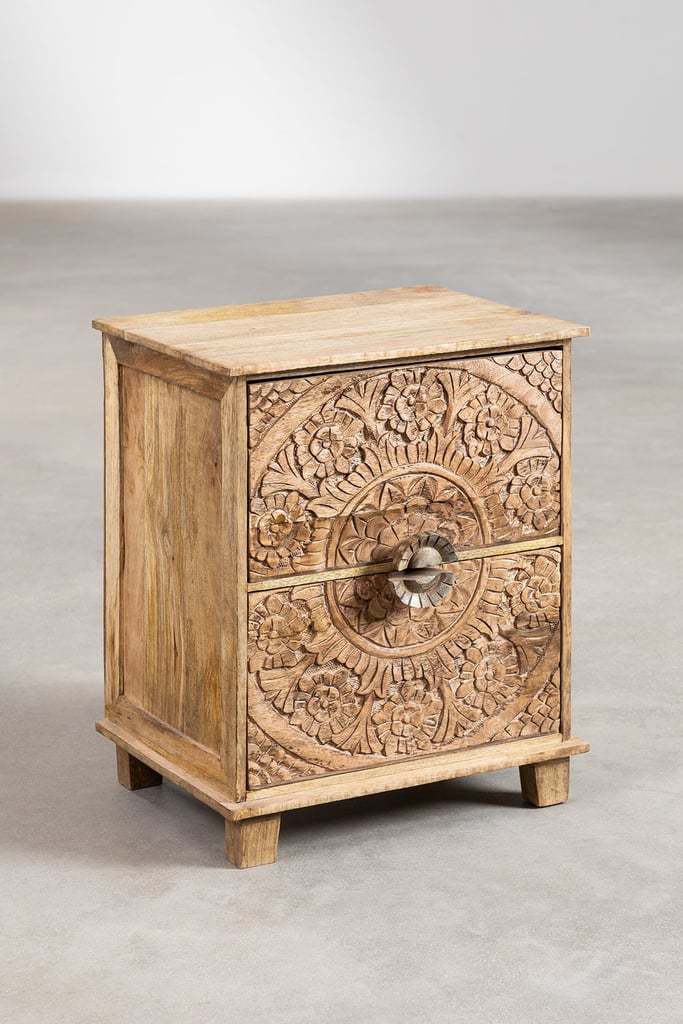 The Ojjas Bed Side Table | Mango Wood