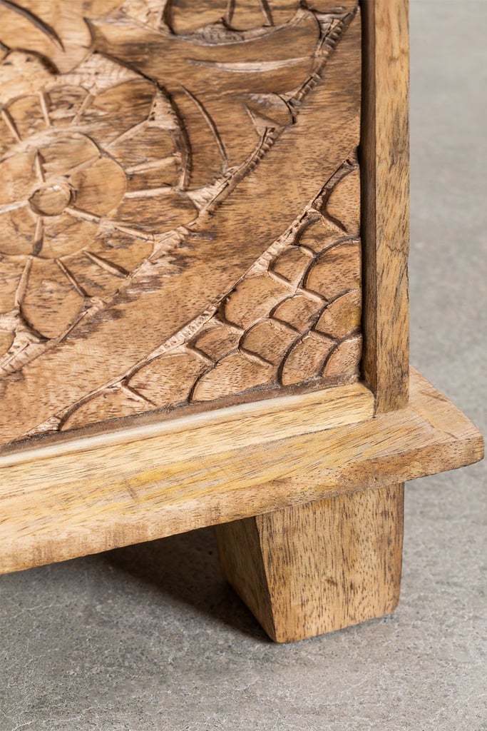 The Ojjas Bed Side Table | Mango Wood