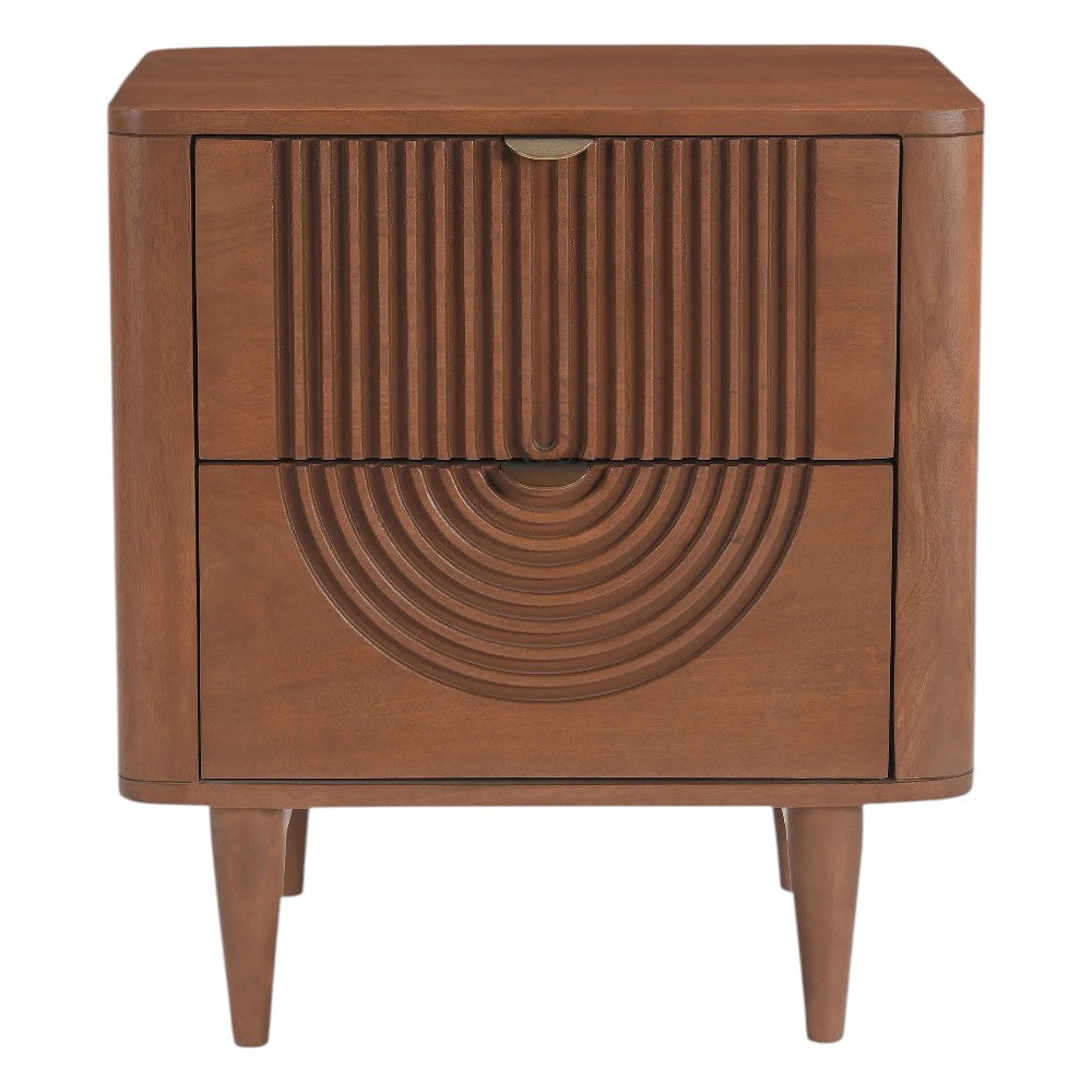 Sawn Nightstand Bed Side Table | Teak Wood