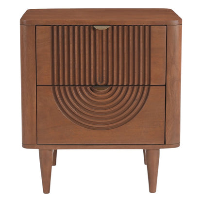 Sawn Nightstand Bed Side Table | Teak Wood