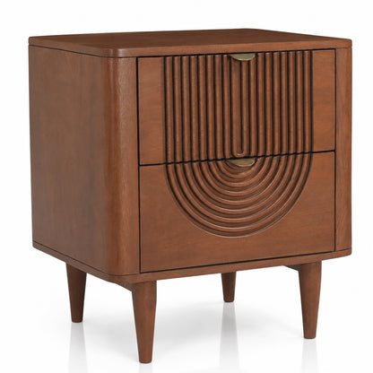 Sawn Nightstand Bed Side Table | Teak Wood