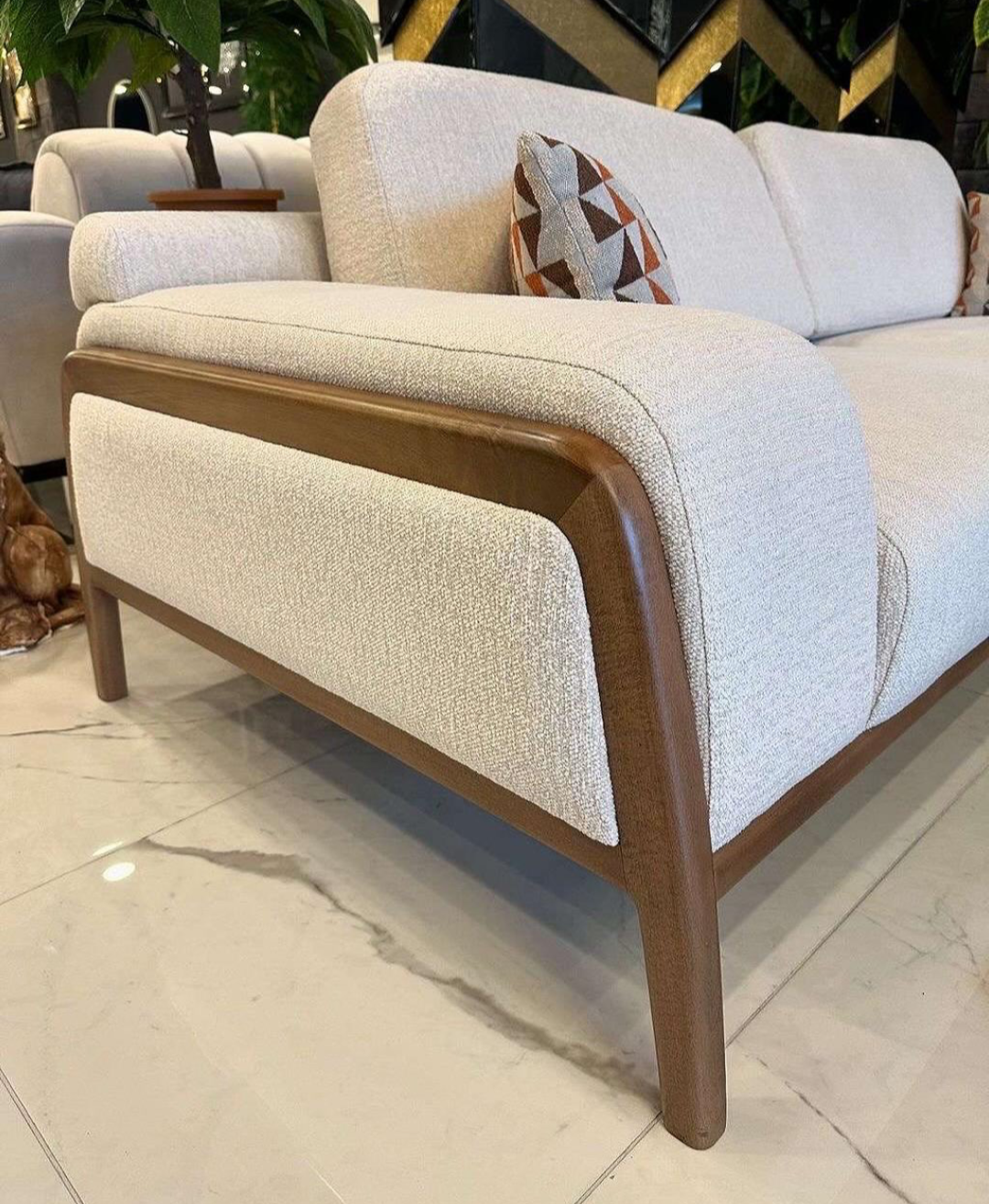 Sofa with wooden frame 