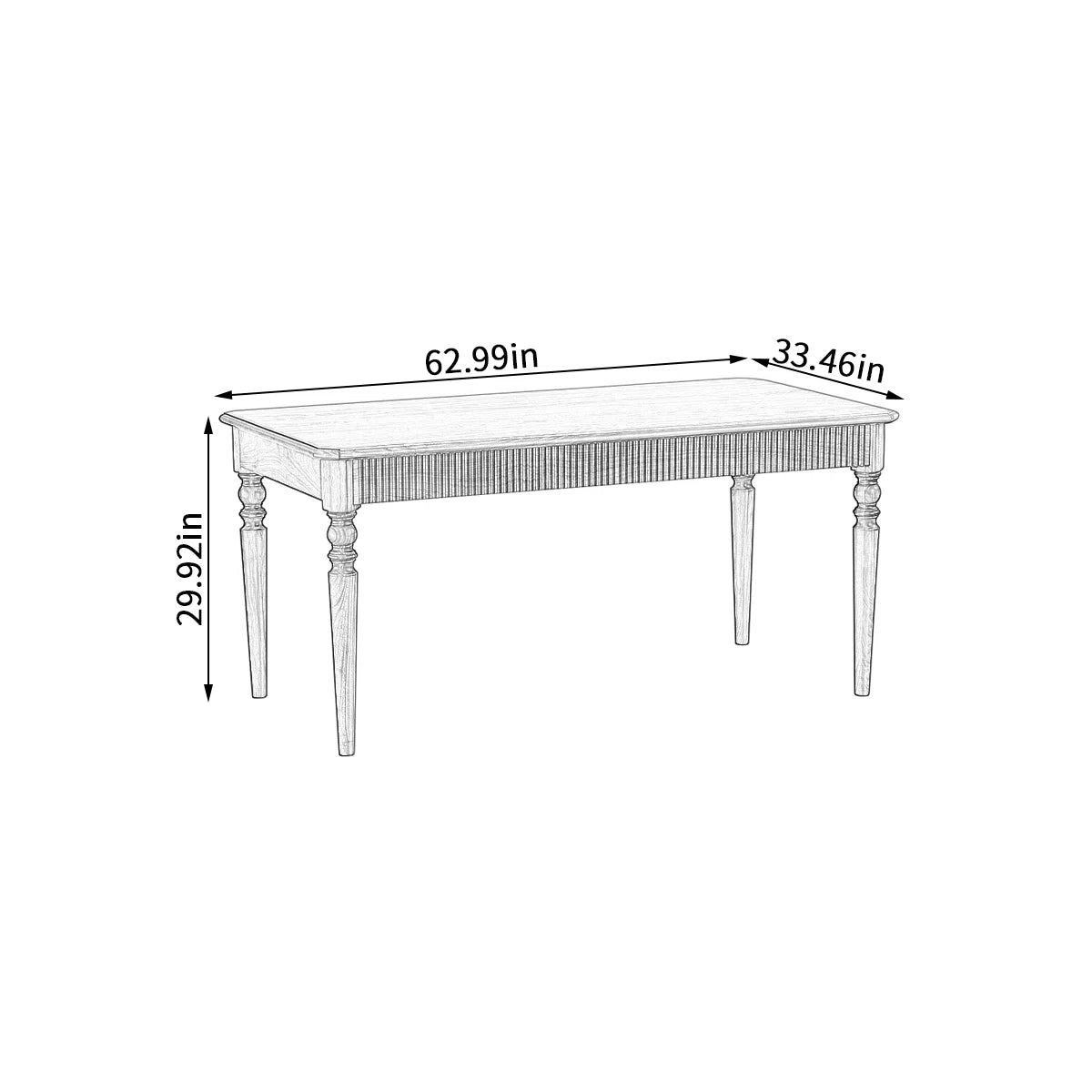 Kaveri Teak Wood Dining Table