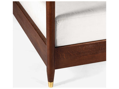 The Linear Canopy Bed | Oak Wood