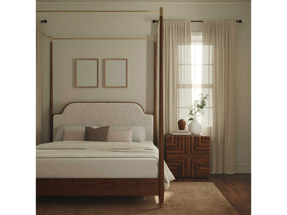 The Linear Canopy Bed | Oak Wood