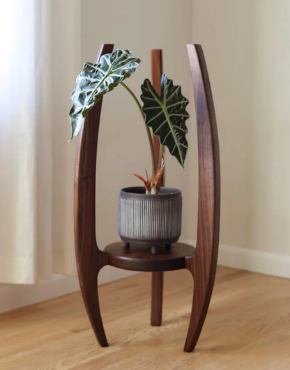 The Nexus Wooden Plant Stand | Teak Wood