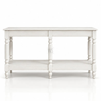 Vriksha Console Table | Mango Wood | Rustic White