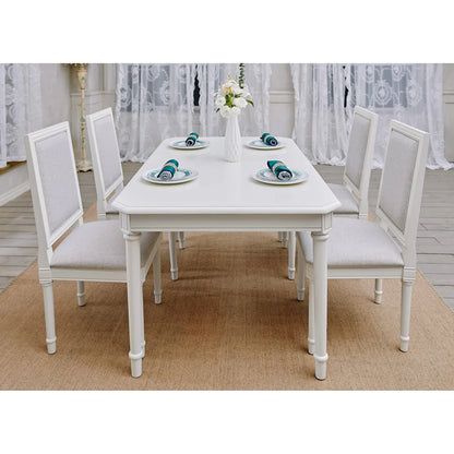 The Stockholm 4 Seater Dining Set | Mango Wood | White