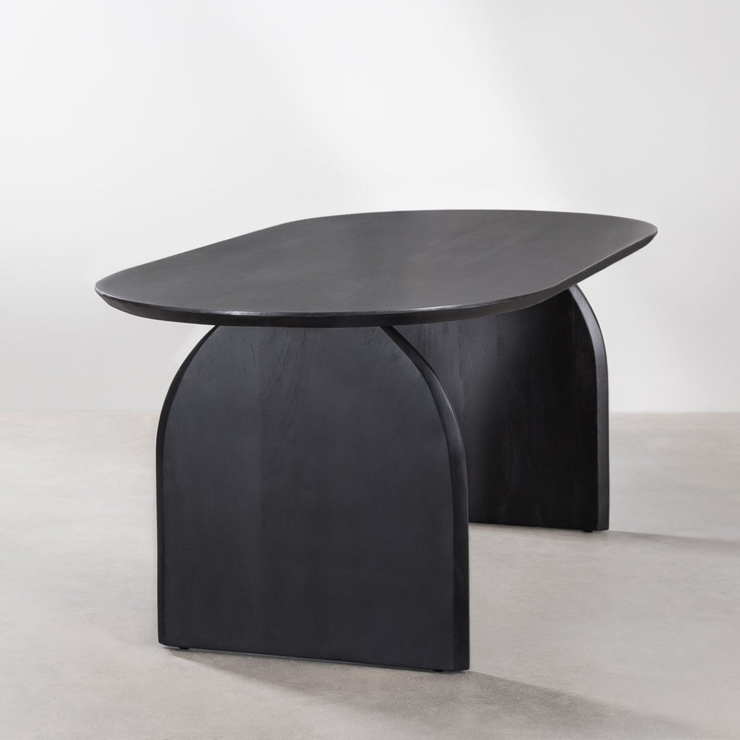 Lyneth Solid Wood Dining Table | Black