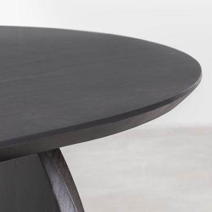 Lyneth Solid Wood Dining Table | Black