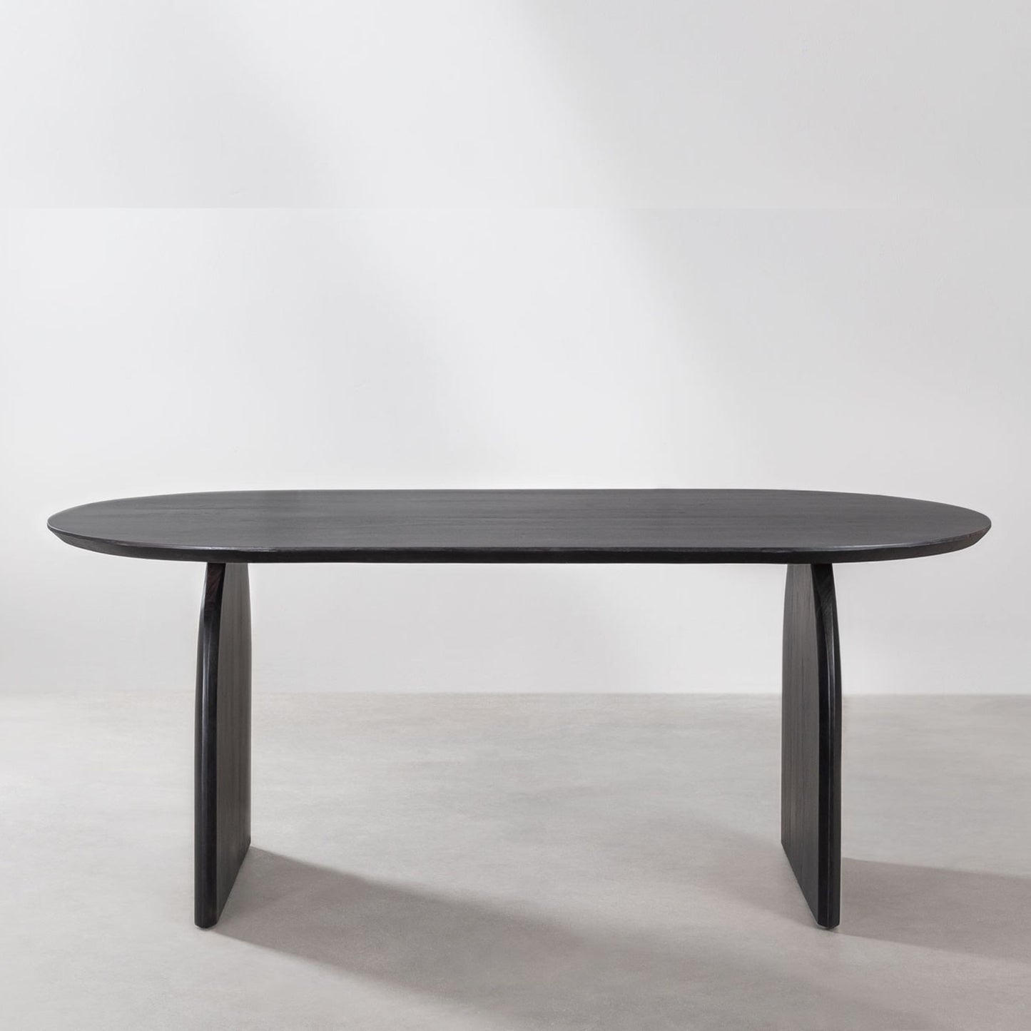 Lyneth Solid Wood Dining Table | Black