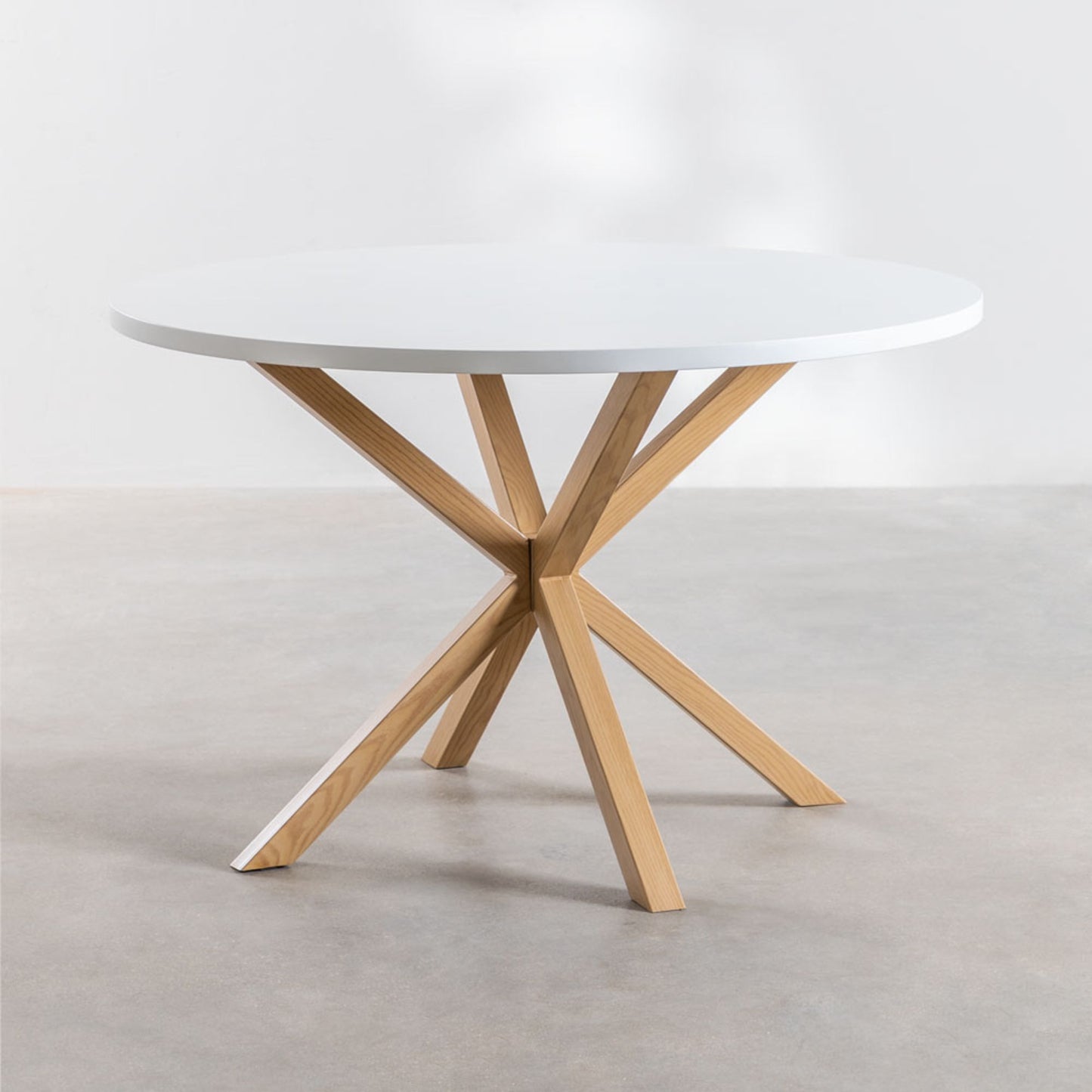 Ristra Round Solid Wood Dining Table  | Natural Finish