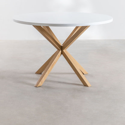 Ristra Round Solid Wood Dining Table  | Natural Finish
