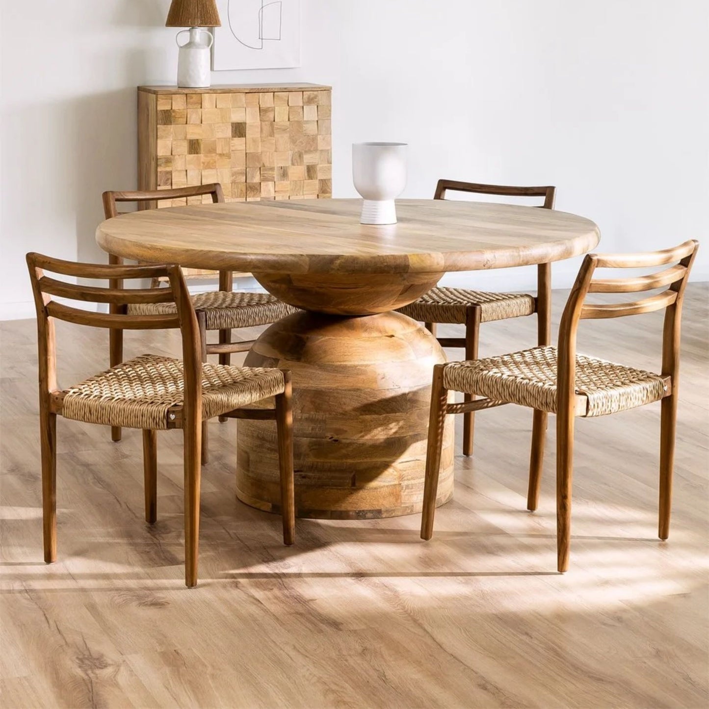 Bellagio Dining Table | White Finish | Solid Wood