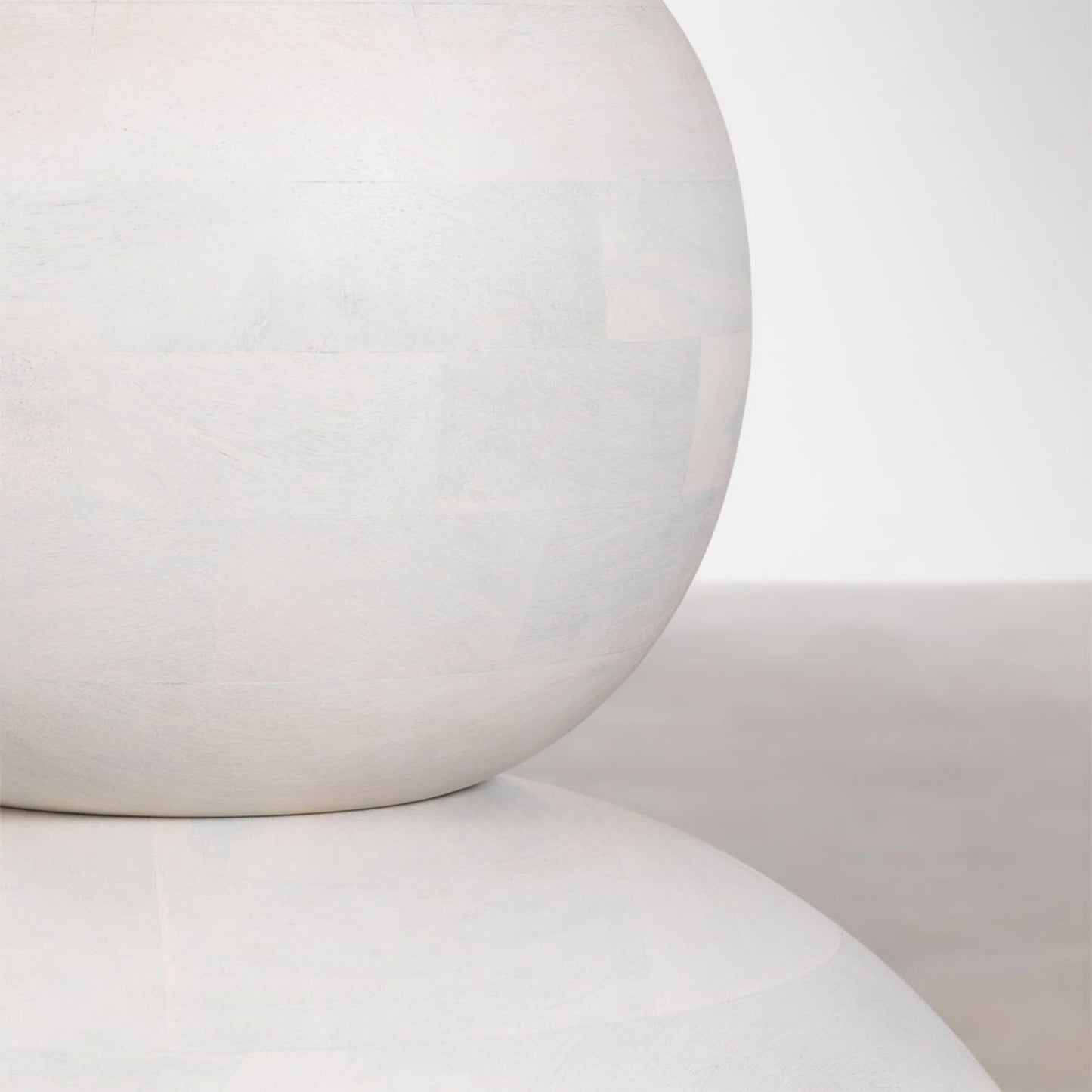 Solenne Round Dining Table Wooden | White Washed