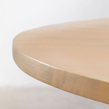 Melosa Round Dining Table Wooden | White Washed