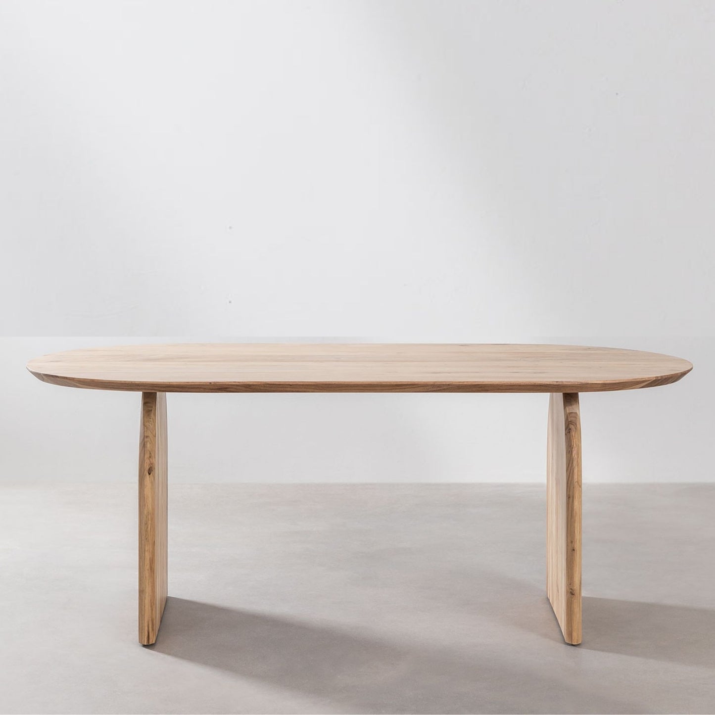 Lyneth Solid Wood Dining Table | Natural Finish