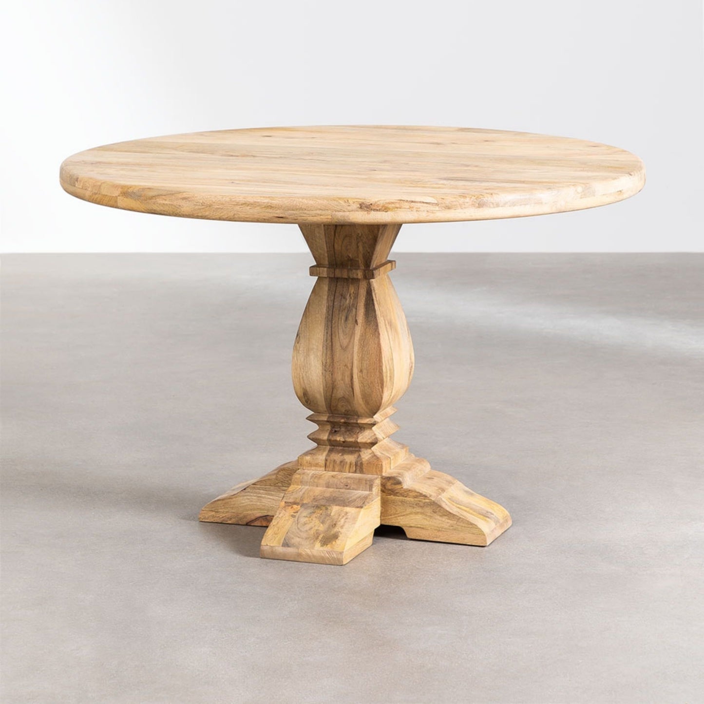 Fausta Round Dining Table Wooden | Natural Finish