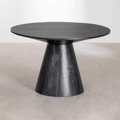 Elysian Round Dining Table Wooden | Black