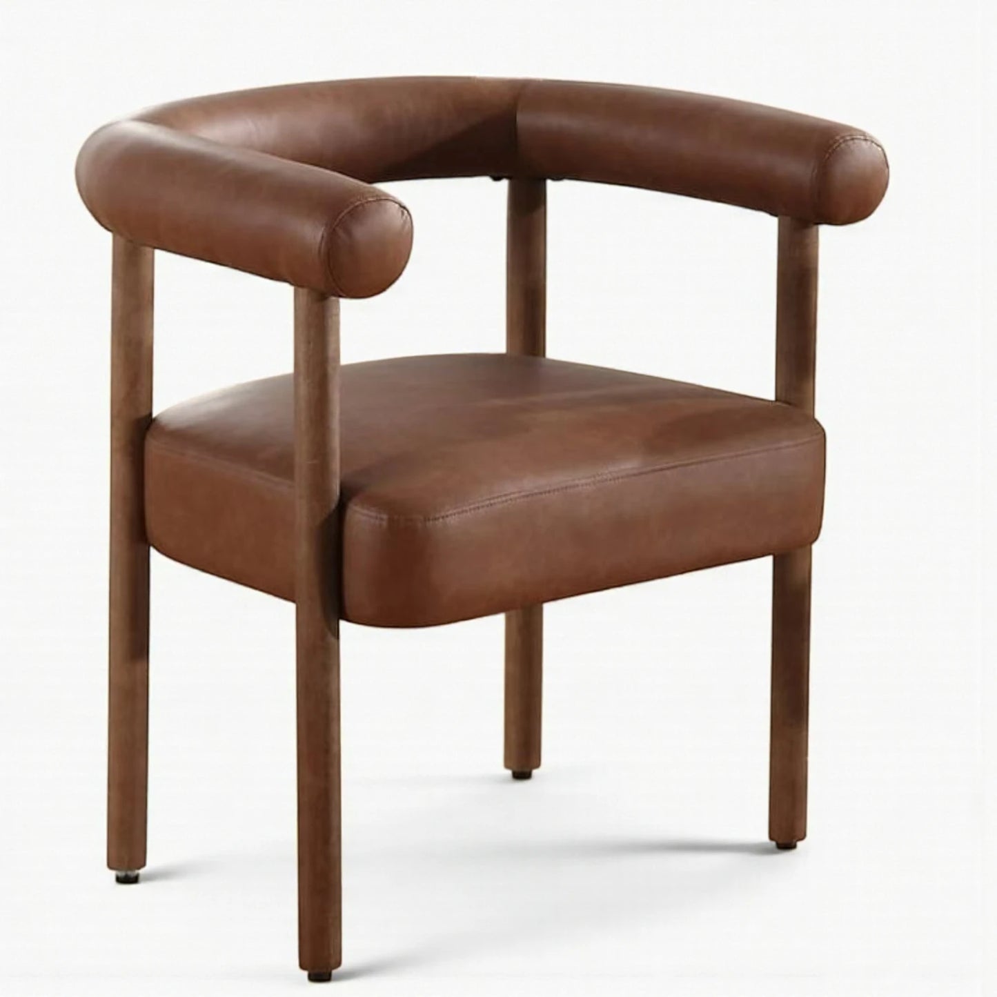 Aalekh Dining Chair | Teak Wood | Leatherette