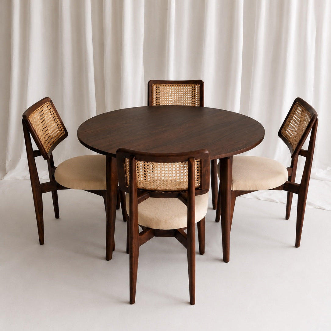 sheesham wood 4 seater Dining table with four chairs premium quality