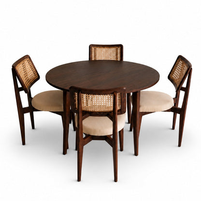 Auriel 4 Seater Dining Set | Teak Wood