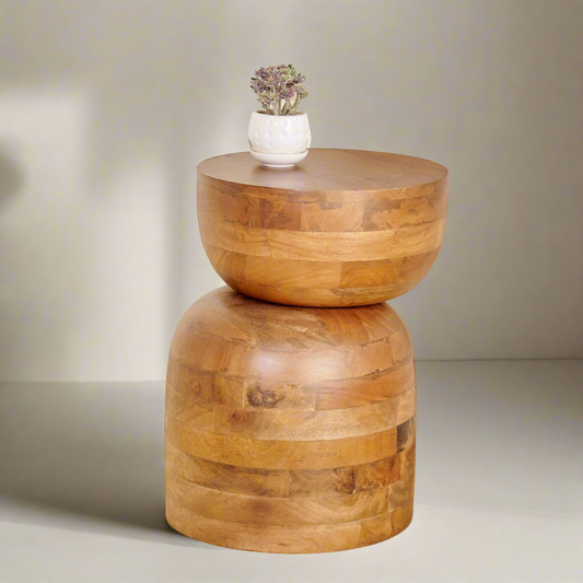 Tilt Head Accent Table Mango Wood