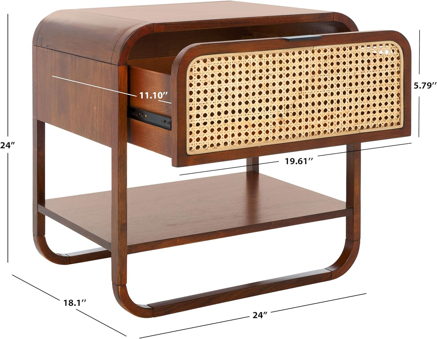 Morlen Nightstand Bed Side Table | Teak Wood