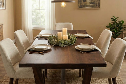 Berlin 6 Seater Dining Table | Teak Finish