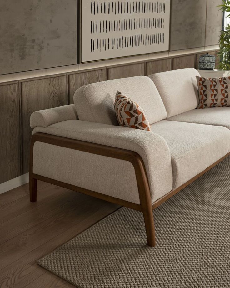 The Elara Three Seater Sofa | White