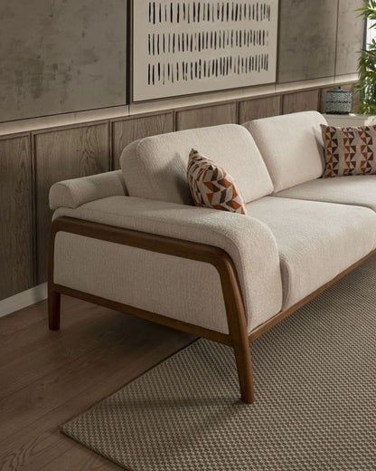 The Elara Three Seater Sofa | White