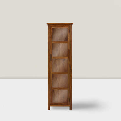Countryside Bookcase/Showcase Storage Cabinet | Sheesham Wood | Honey Finish
