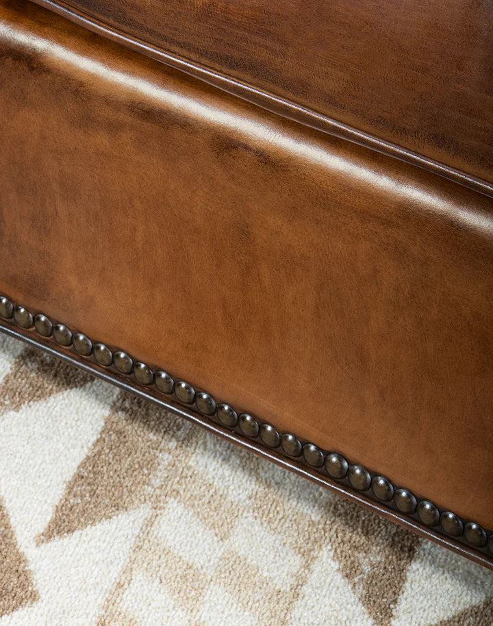 The Lincoln Chesterfield Three Seater Sofa | Caramel Brown