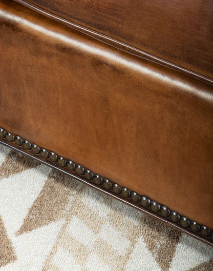 The Lincoln Chesterfield Three Seater Sofa | Caramel Brown