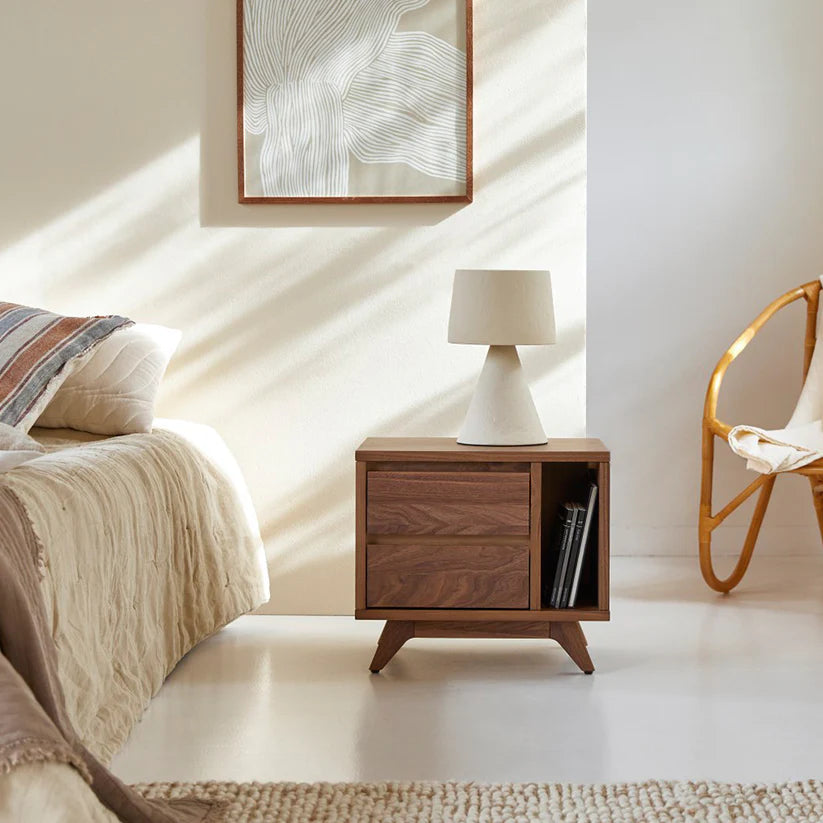 The Bastion Bed Side Table | Acacia Wood