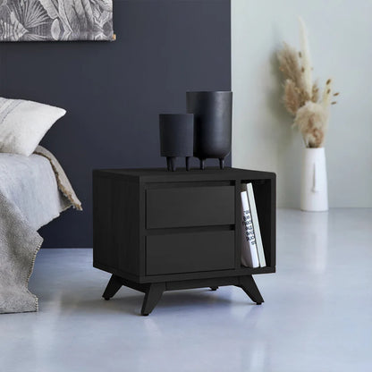 The Bastion Bed Side Table | Acacia Wood