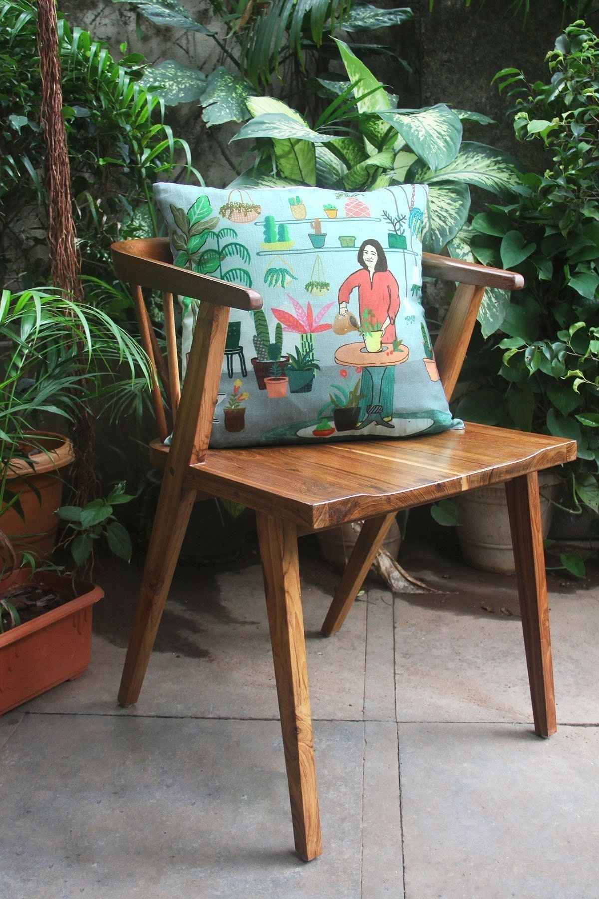 Reverie Accent Chair | Acacia Wood | Natural Finish