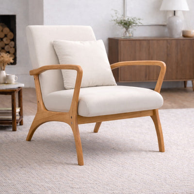 Vishakha Accent Chair | Ash Wood