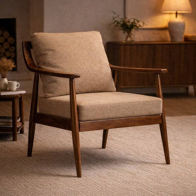 The Repose Wooden Arm chair | Premium Sheesham Wood